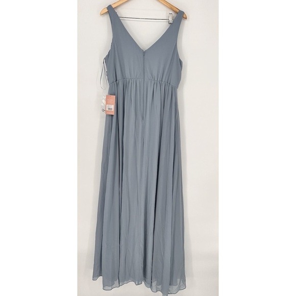 Birdy Grey women's Dress Dusty Blue Size Xlarge Long Party Dress Bridesmaids‎ - Picture 4 of 12